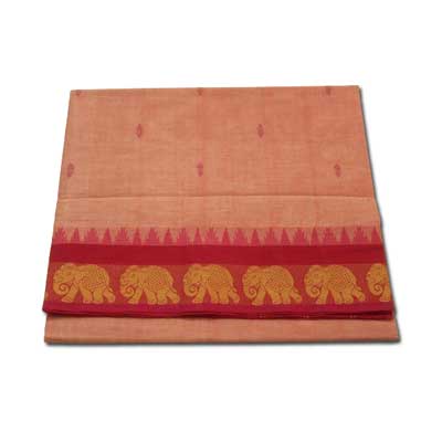 "Village Cotton saree with Thread petu  elephant Buta -SLSM-74 - Click here to View more details about this Product